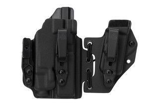LAS Concealment Right Hand Ronin L 3.0 Holster for GLOCK 19 with TLR7 is made of black Kydex.